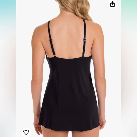 MagicSuit Women's Black Parker Tummy Control Underwire Bra Swim Dress. Size 12 - Picture 4 of 16